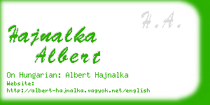 hajnalka albert business card